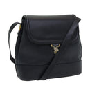 BALLY Shoulder Bag Leather Black Auth bs16610-1