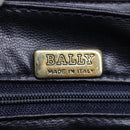 BALLY Shoulder Bag Leather Black Auth bs16610-18