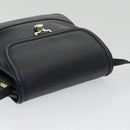 BALLY Shoulder Bag Leather Black Auth bs16610-6