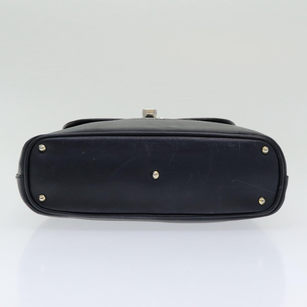 BALLY Shoulder Bag Leather Black Auth bs16610