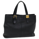Burberrys Hand Bag Leather Black Auth bs16614-1