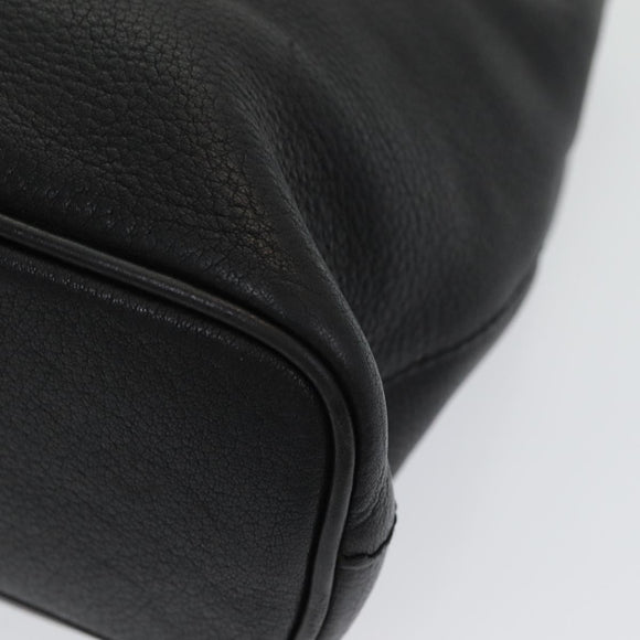 Burberrys Hand Bag Leather Black Auth bs16614