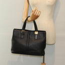 Burberrys Hand Bag Leather Black Auth bs16614-19