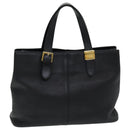 Burberrys Hand Bag Leather Black Auth bs16614-13