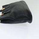 Burberrys Hand Bag Leather Black Auth bs16614-4