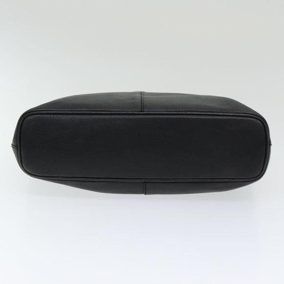 Burberrys Hand Bag Leather Black Auth bs16614