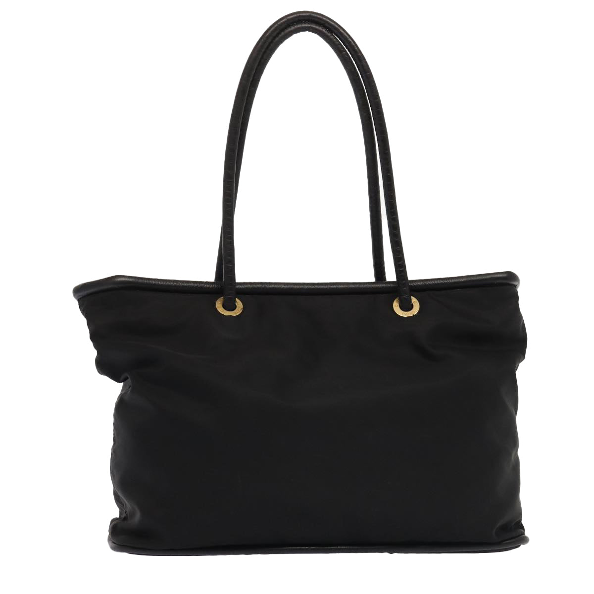 CELINE Hand Bag Nylon Black Auth bs16617