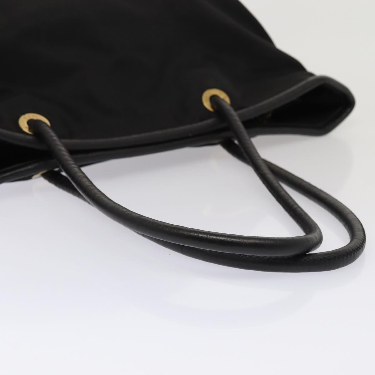 CELINE Hand Bag Nylon Black Auth bs16617