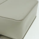 BALLY Chain Shoulder Bag Leather Gray Silver Auth bs16631-15