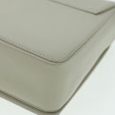 BALLY Chain Shoulder Bag Leather Gray Silver Auth bs16631-16