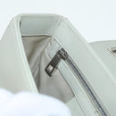 BALLY Chain Shoulder Bag Leather Gray Silver Auth bs16631-20