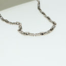 BALLY Chain Shoulder Bag Leather Gray Silver Auth bs16631-7