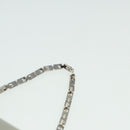 BALLY Chain Shoulder Bag Leather Gray Silver Auth bs16631-8