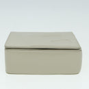 BALLY Chain Shoulder Bag Leather Gray Silver Auth bs16631-5