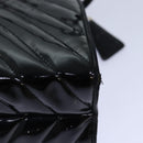 CHANEL V stitch COCO Mark Shoulder Bag Enamel Black CC Auth bs16640-9