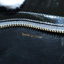 CHANEL V stitch COCO Mark Shoulder Bag Enamel Black CC Auth bs16640-19