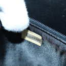 CHANEL V stitch COCO Mark Shoulder Bag Enamel Black CC Auth bs16640-12