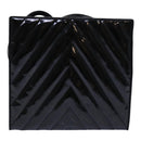 CHANEL V stitch COCO Mark Shoulder Bag Enamel Black CC Auth bs16640-2