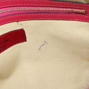 VALENTINO Studs Clutch Bag Leather Pink Gold Auth bs16650-19