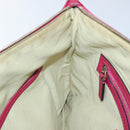 VALENTINO Studs Clutch Bag Leather Pink Gold Auth bs16650-19