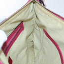 VALENTINO Studs Clutch Bag Leather Pink Gold Auth bs16650-20