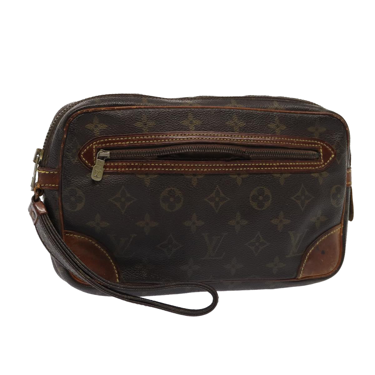 LOUIS VUITTON Monogram Marly Dragonne GM Clutch Bag Vintage M51825 Auth bs16683