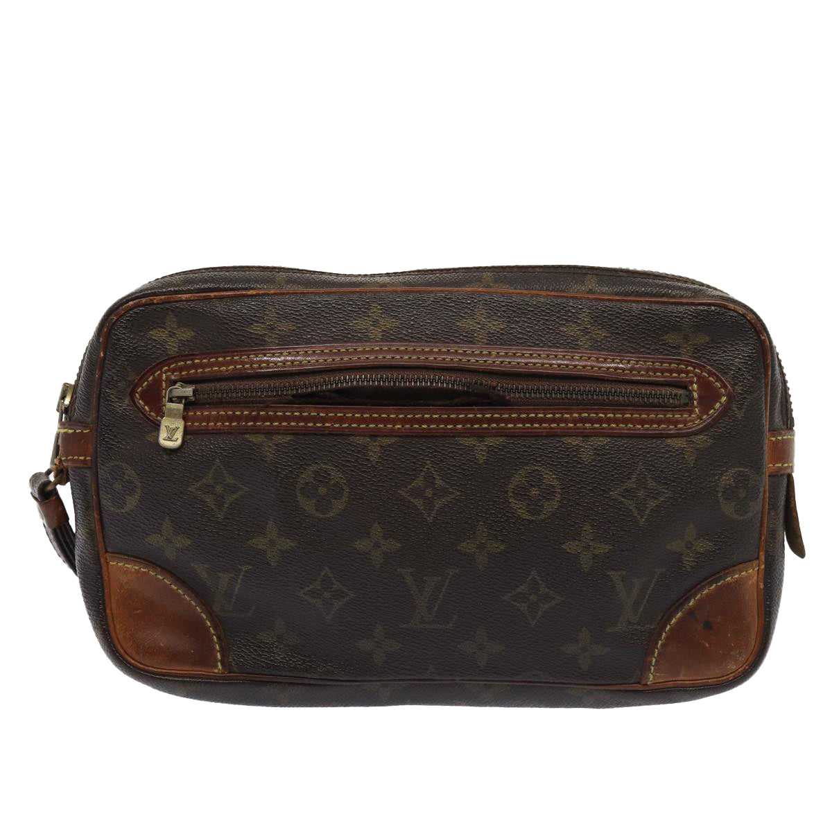 LOUIS VUITTON Monogram Marly Dragonne GM Clutch Bag Vintage M51825 Auth bs16683