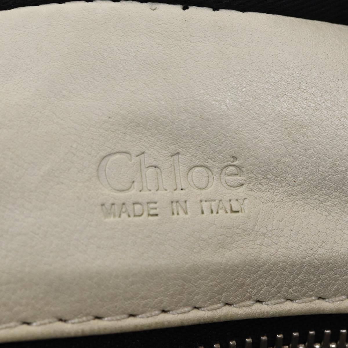 Chloe Hand Bag Leather White Auth bs16705