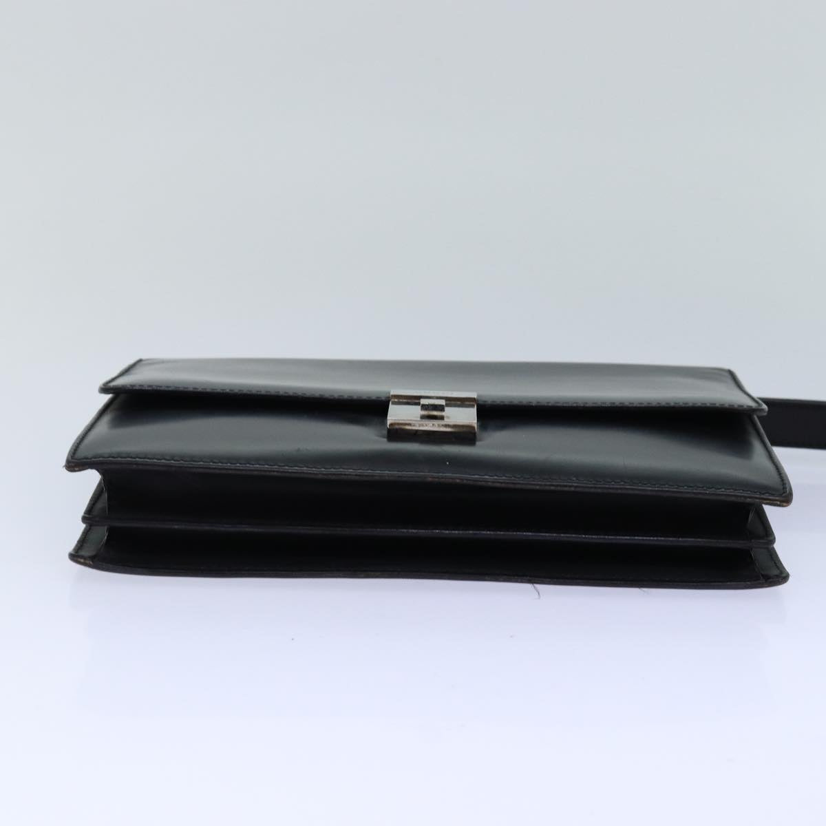 GUCCI Clutch Bag Leather Black Auth bs16721