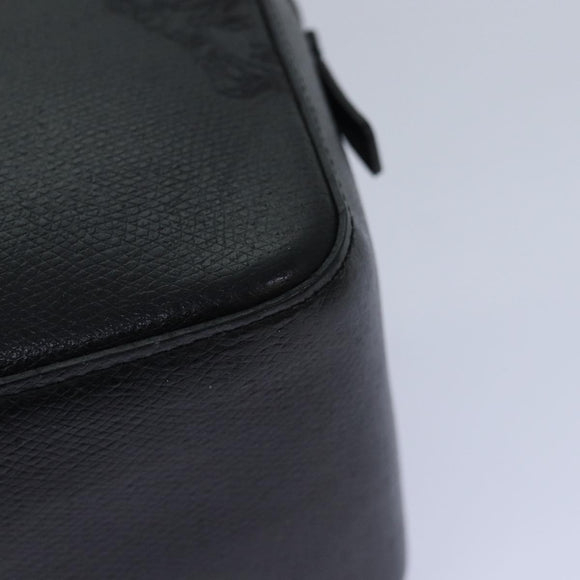 Gianni Versace Clutch Bag Leather Black Auth bs16724