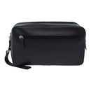 Gianni Versace Clutch Bag Leather Black Auth bs16724-13