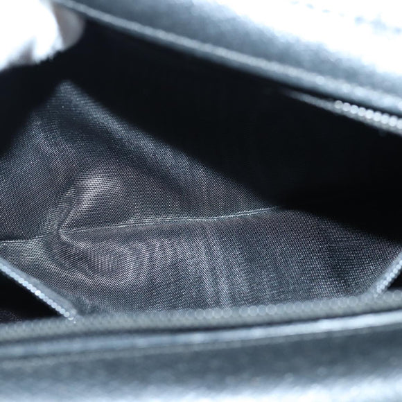 Gianni Versace Clutch Bag Leather Black Auth bs16724