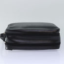 Gianni Versace Clutch Bag Leather Black Auth bs16724-6
