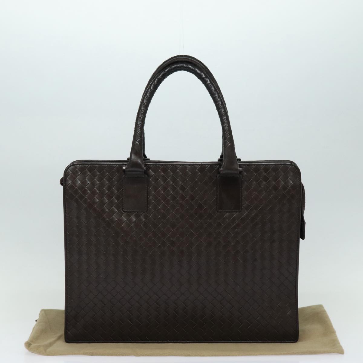 BOTTEGA VENETA INTRECCIATO Hand Bag Leather Brown Auth bs16729