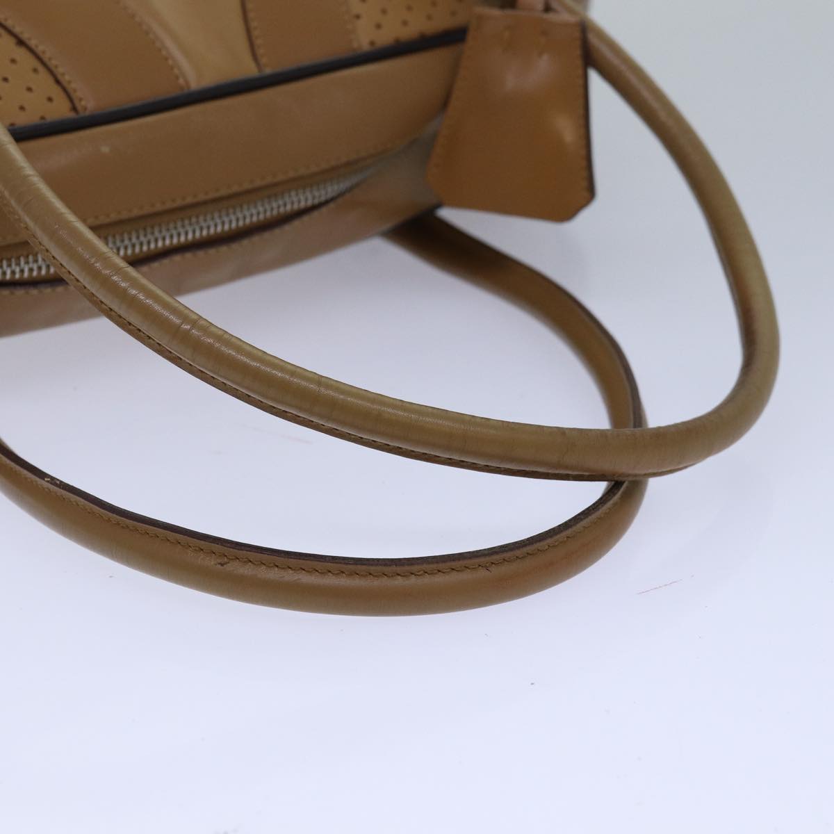 PRADA Hand Bag Leather Brown Auth bs16742