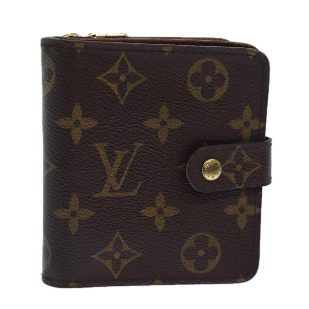 LOUIS VUITTON Monogram Compact Zip Wallet M61667 LV Auth bs16753