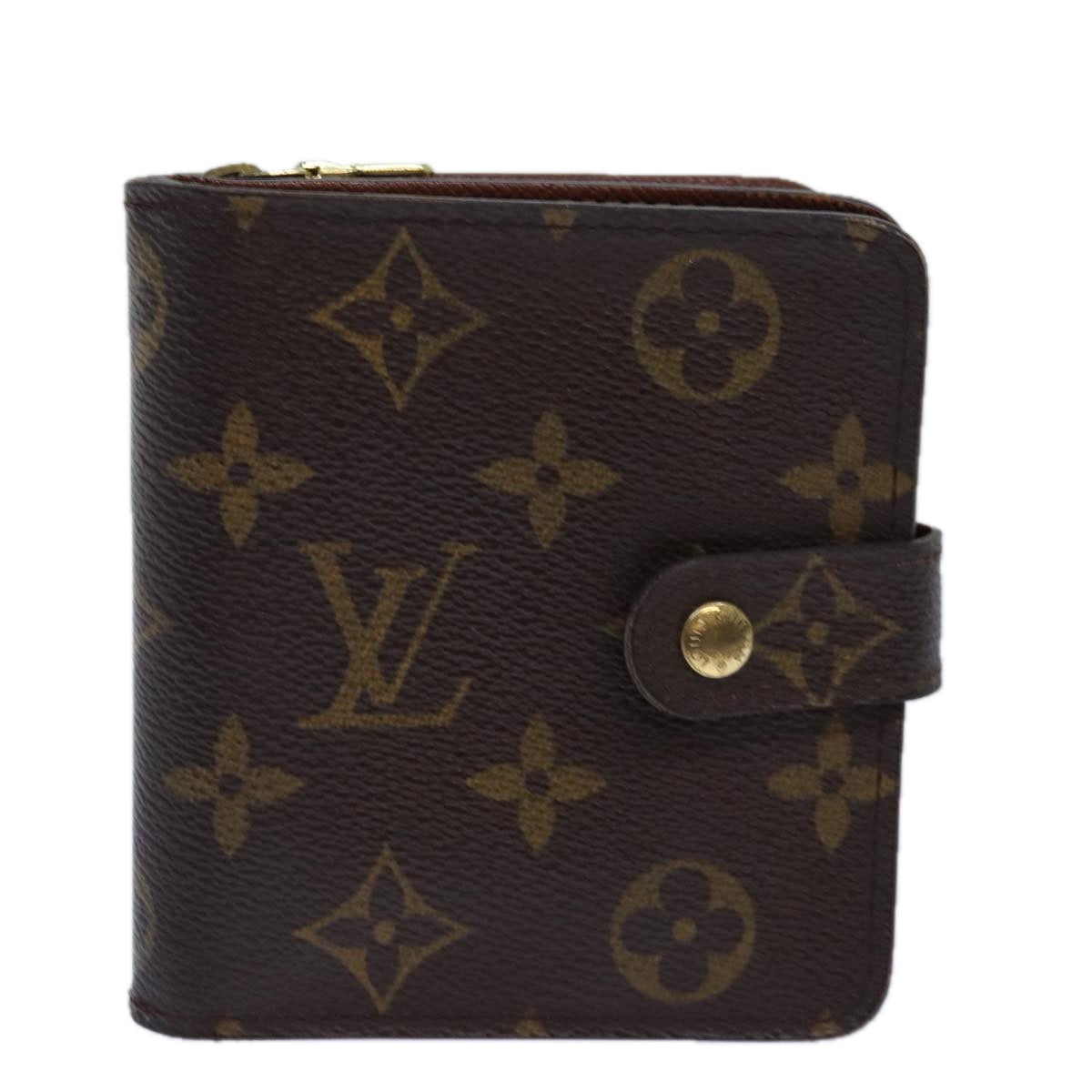 LOUIS VUITTON Monogram Compact Zip Wallet M61667 LV Auth bs16753