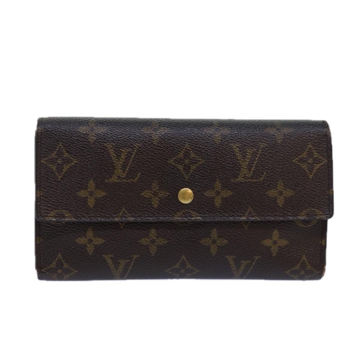 LOUIS VUITTON Monogram Porte Tresol International Wallet M61215 LV Auth bs16754