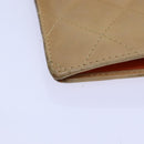 CHANEL Cambon Line Matelasse Long Wallet Leather Beige CC Auth bs16763-15