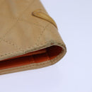 CHANEL Cambon Line Matelasse Long Wallet Leather Beige CC Auth bs16763-16