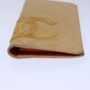 CHANEL Cambon Line Matelasse Long Wallet Leather Beige CC Auth bs16763-6