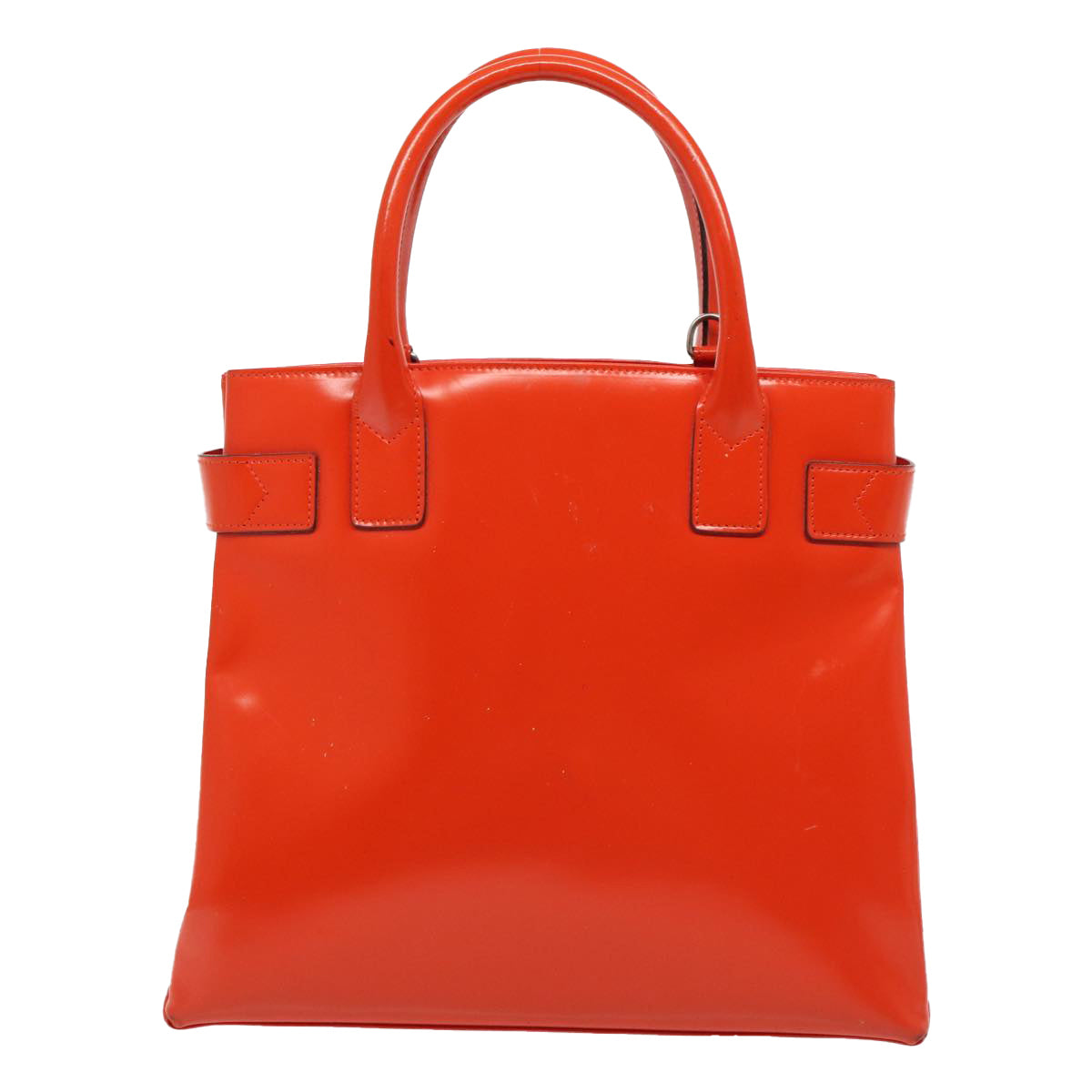 GUCCI Hand Bag Patent leather 2way Orange Auth bs16767