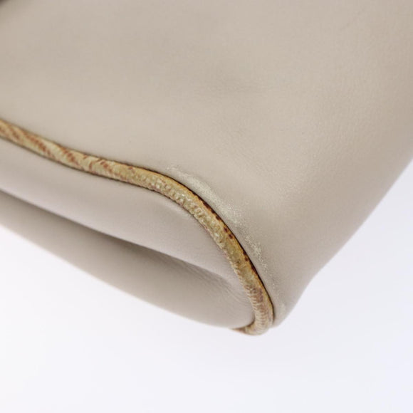 CELINE Handtasche Leder Beige Auth bs16776