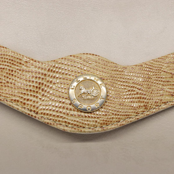 CELINE Handtasche Leder Beige Auth bs16776