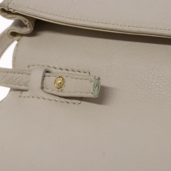 CELINE Handtasche Leder Beige Auth bs16776