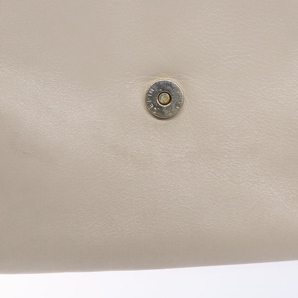 CELINE Handtasche Leder Beige Auth bs16776