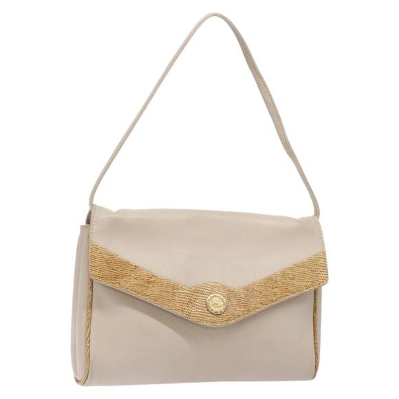CELINE Handtasche Leder Beige Auth bs16776