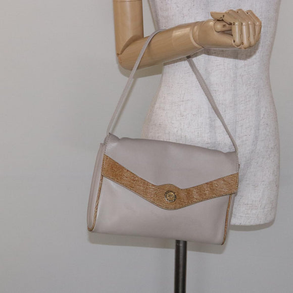 CELINE Handtasche Leder Beige Auth bs16776