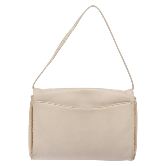 CELINE Handtasche Leder Beige Auth bs16776