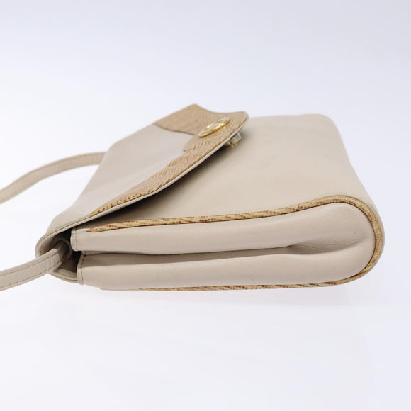 CELINE Handtasche Leder Beige Auth bs16776